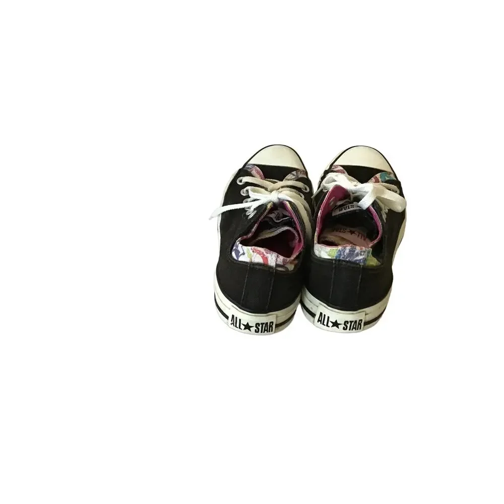 Converse Women's Low Top Size 8 Black Pink
